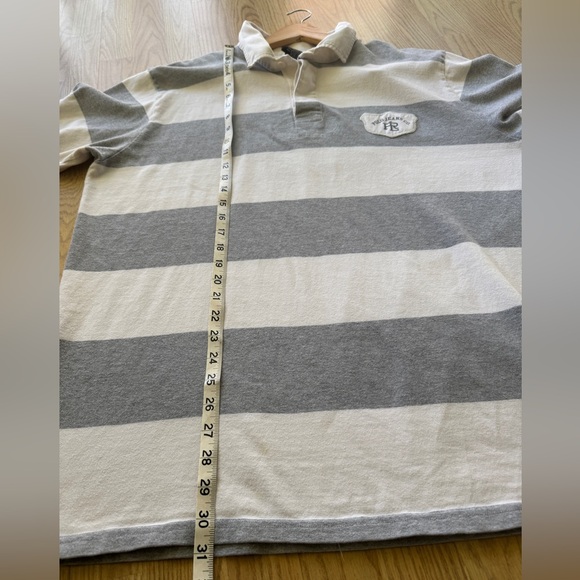 Vintage 90s Polo Jeans Co. Ralph Lauren rugby Stripe Polo large 67 applique back - Picture 9 of 10